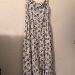 Heartloom- Floral Blue and White Women's Dress